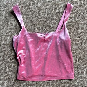 Target Pink Velvet Camisole Top